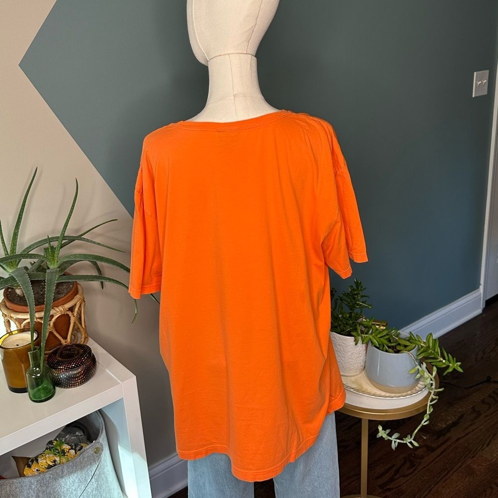 Polo Ralph Lauren Men’s Classic Fit T-Shirt Orange Vintage 100% Cotton Size L - Picture 4 of 9